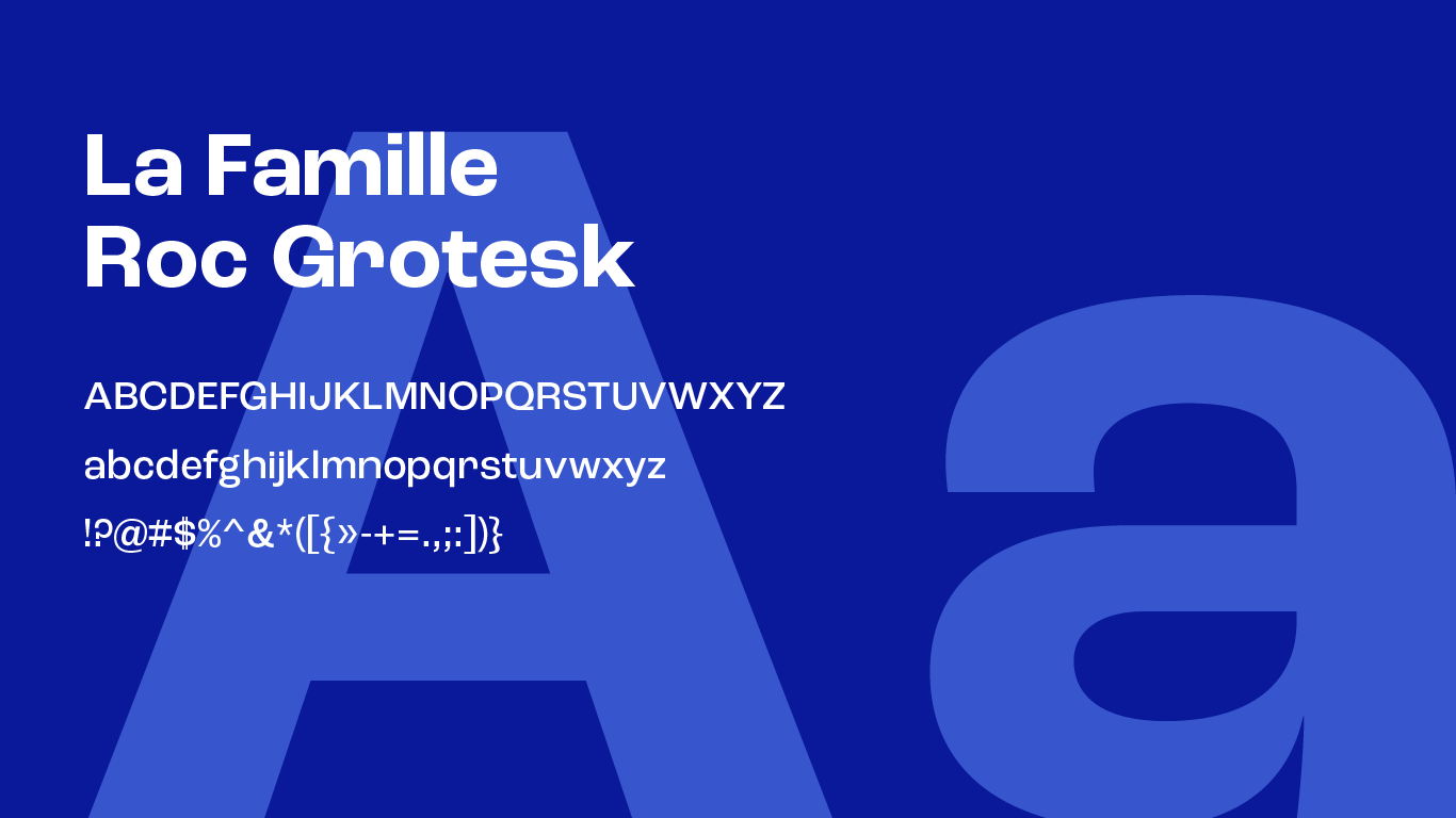 Roc Grotesk typographie utilisé pour eklesio